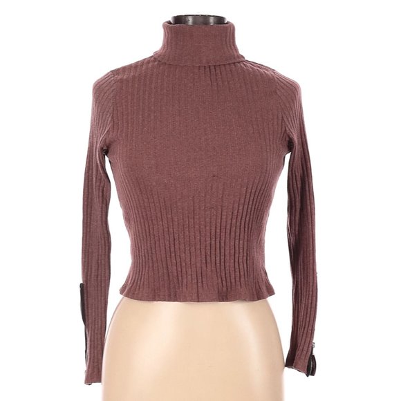 πRibbed Turtleneck Sweater in Mauve Size M - Picture 2 of 11